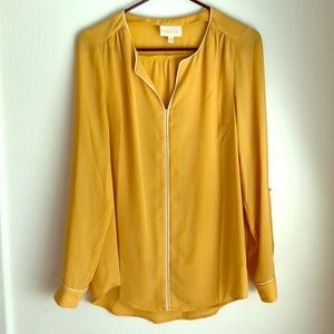 Yellow long sleeve blouse
